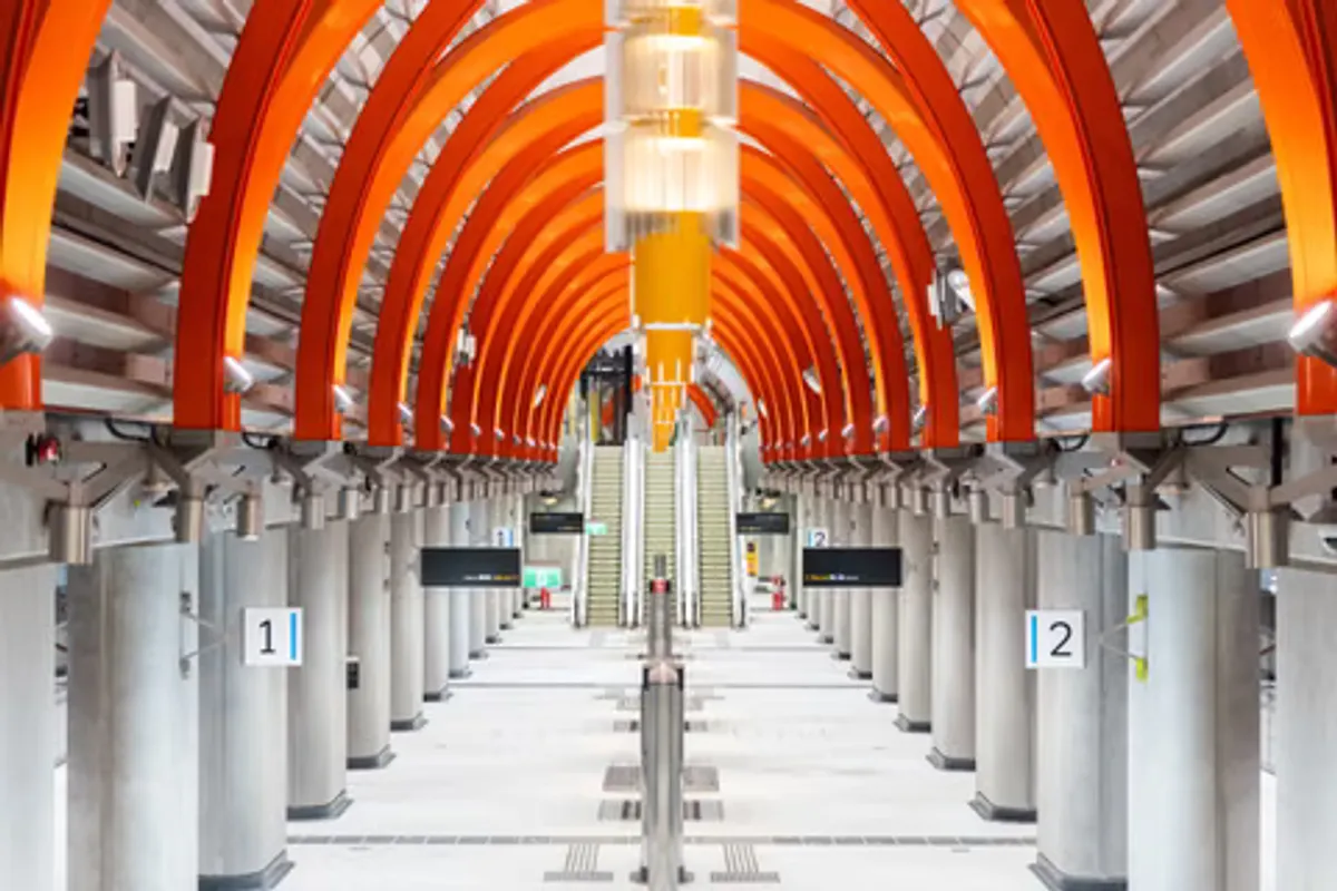 Railway construction site