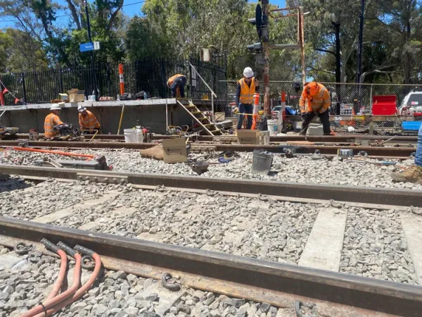 Railway construction site